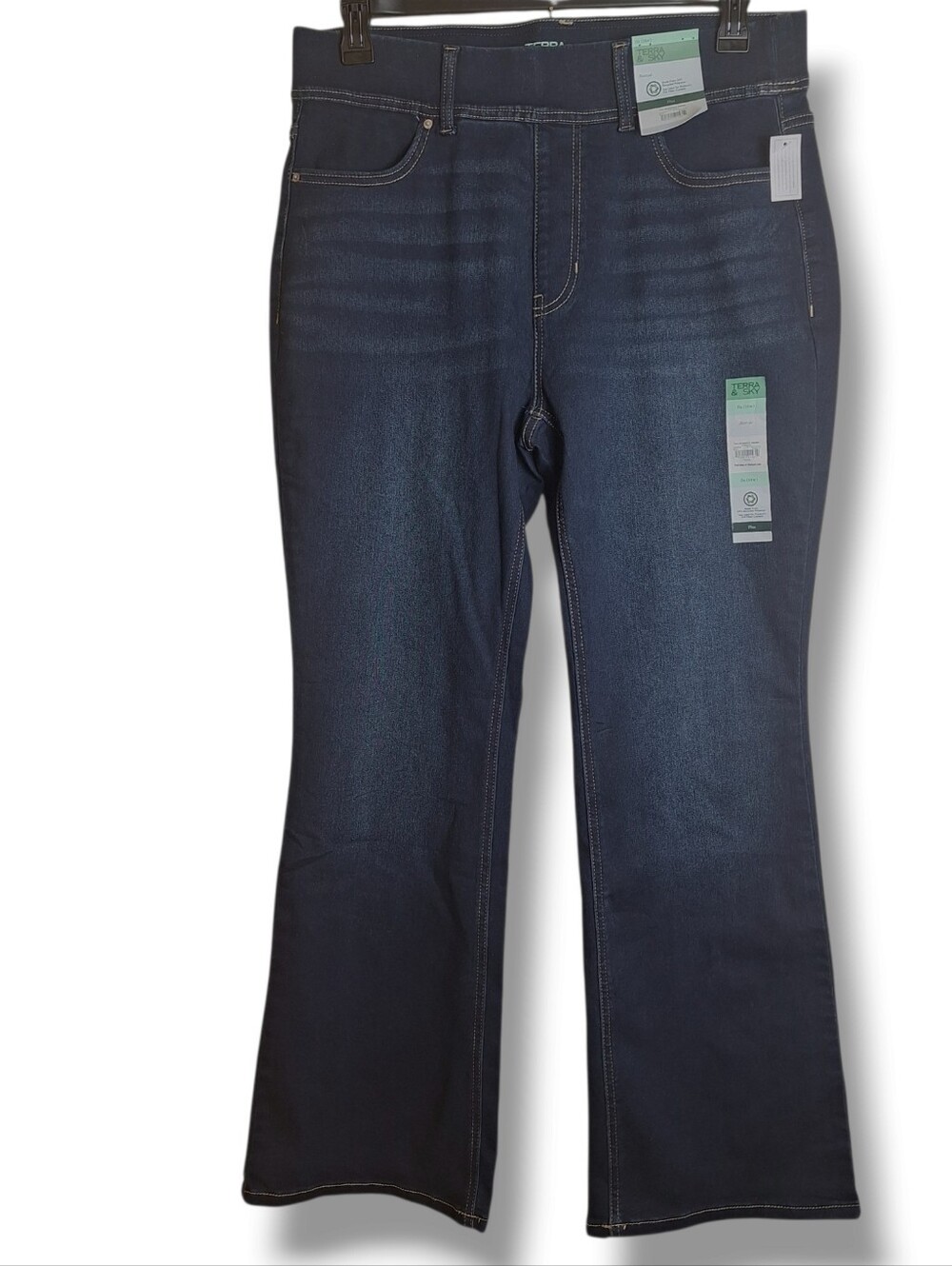 Terra And Sky Womens Jegging Plus 0X 14W Pull On Dark Wash Bootcut Jeggings